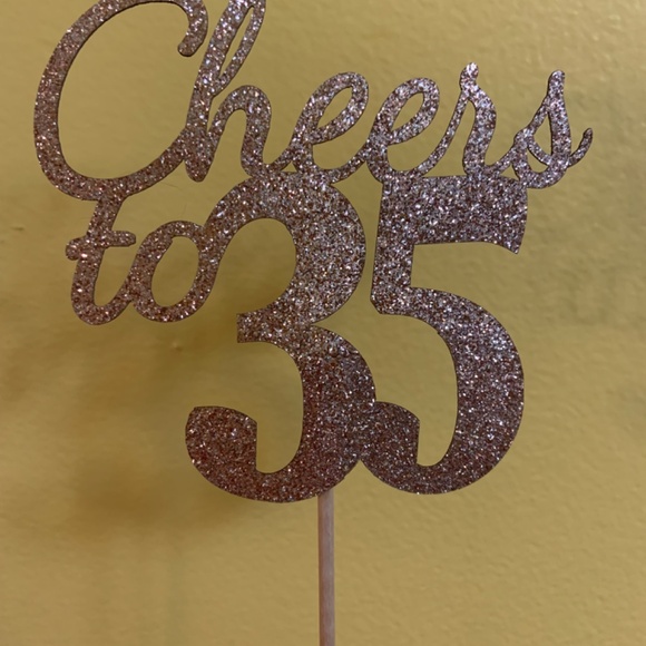 Cheers to 35 Centerpiece Sticks Rose Gold - Picture 5 of 5